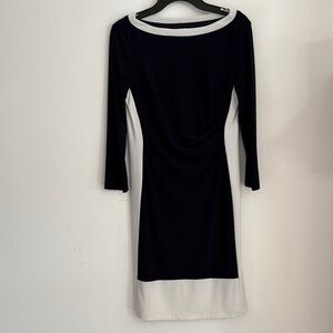 Chaps navy, and White Long Sleeve Dress beautiful